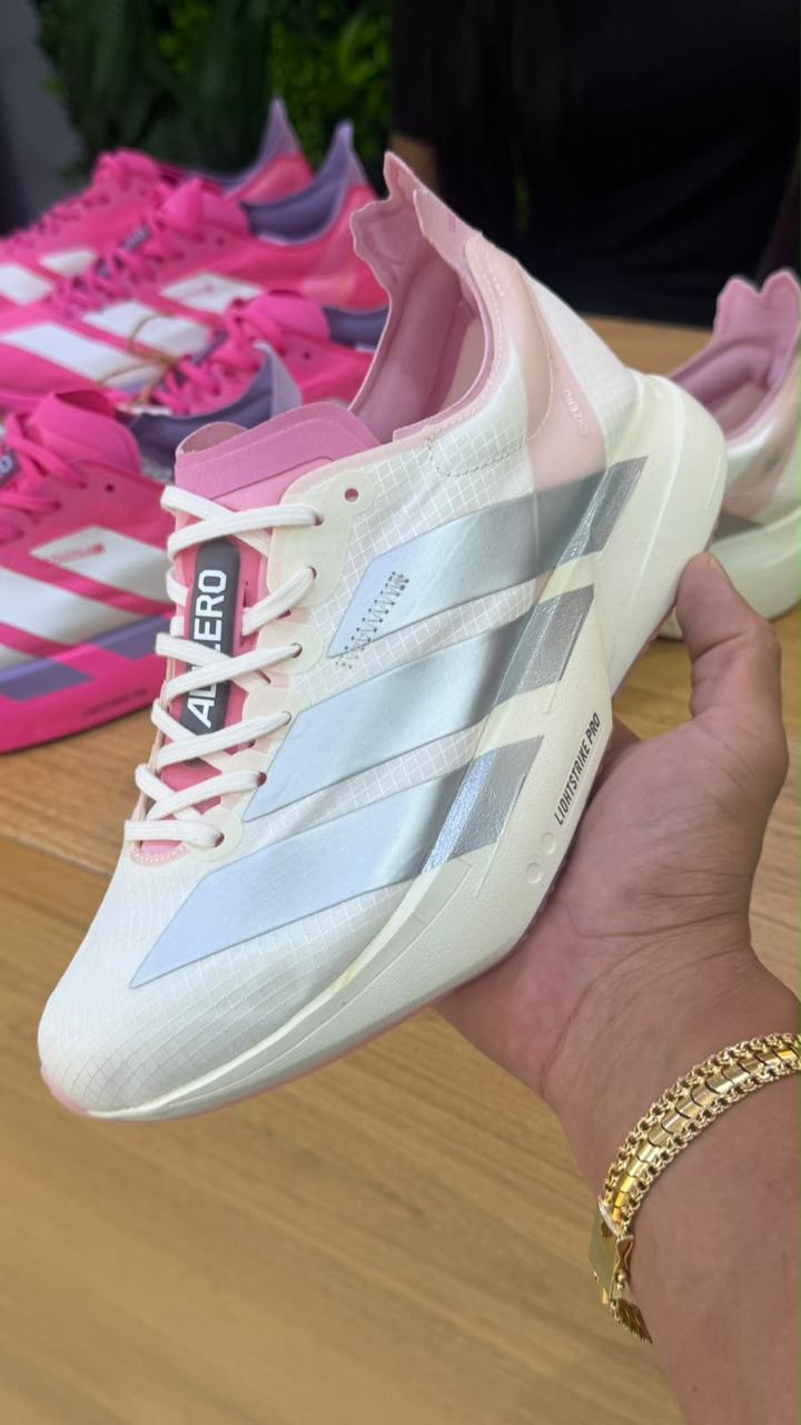 Tênis Adidas Running Branco e Prata