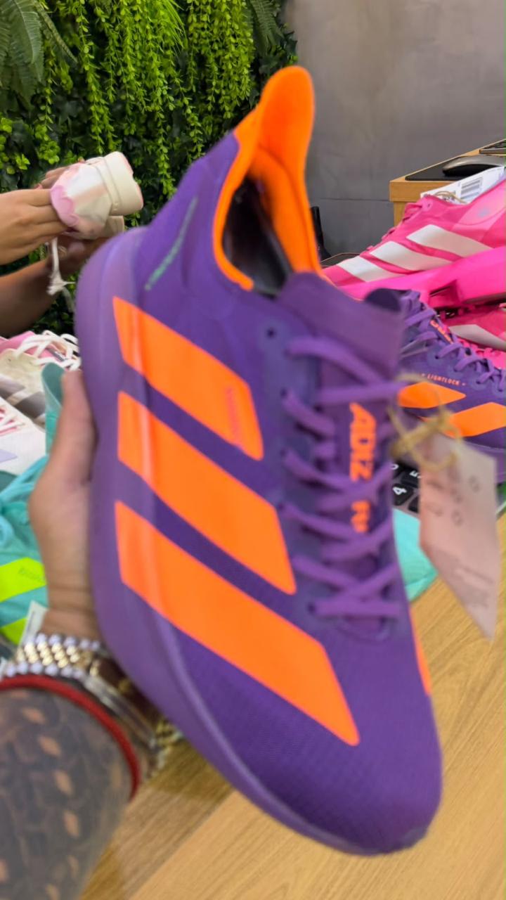 Tênis Adidas Running Roxo e Laranja