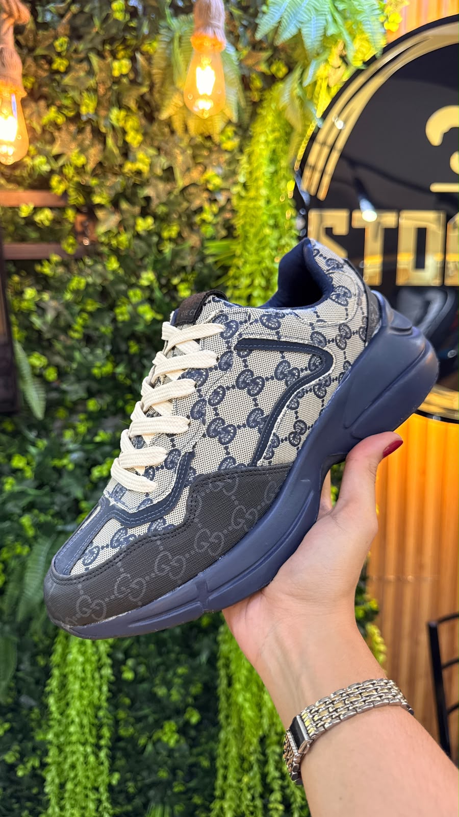 Tênis Gucci Casual Monograma Azul