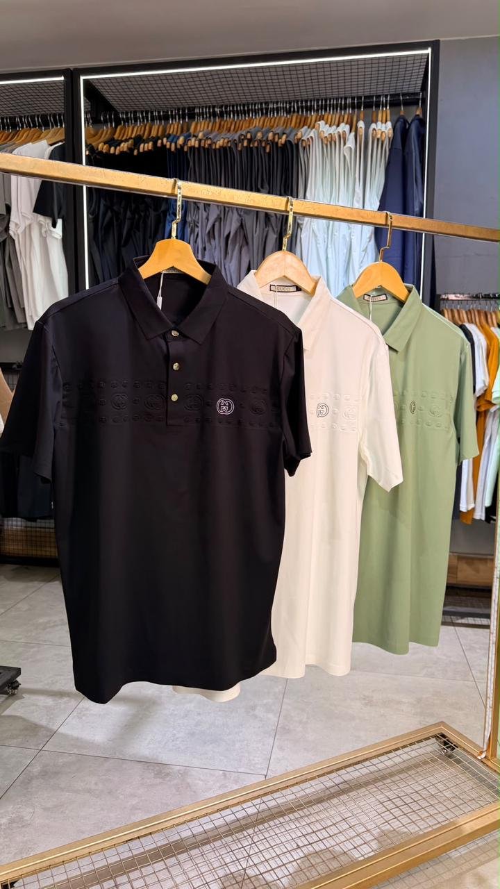 Camisa Polo Gucci Logo Bordado