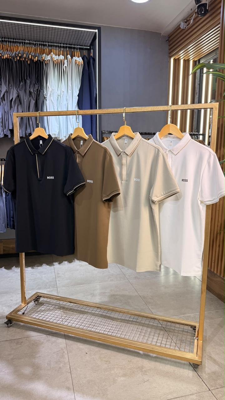 Camisa Polo Boss Zíper Gola Friso