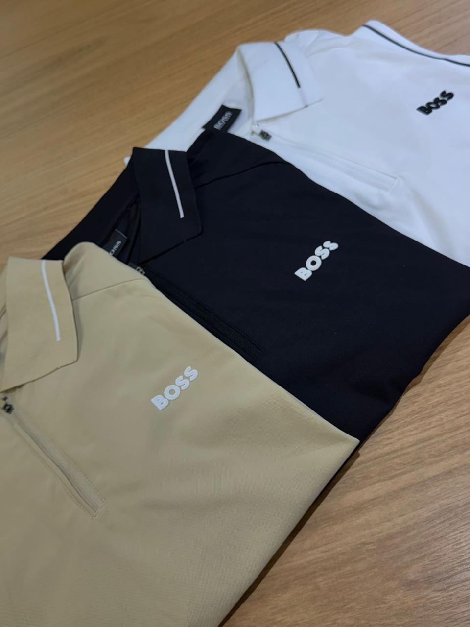 Camisa Polo Boss Esportiva Zíper